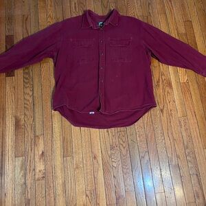 Cabela's Deep Red Casual Button Down work Shirt